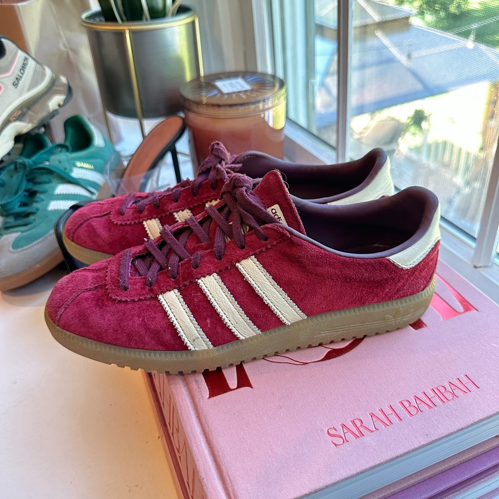 Adidas Red and White Sneakers Classic Design